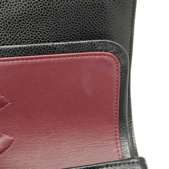 Chanel Matelasse Shoulder Bag with Double Flap and Chain, Caviar Skin, Black,... - Picture 8 of 10